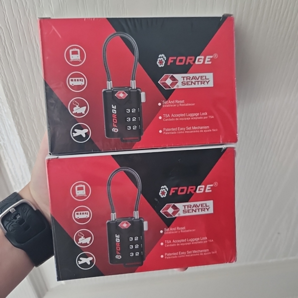 4 Pk Travel Sentry Forge TSA Luggage Lock Locks Combination Lock Black